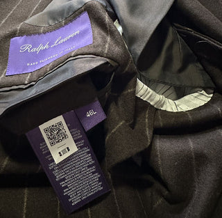 Новый мужской двубортный костюм Ralph Lauren Purple Label стоимостью 4995 долларов, коричневый 46L США/56L ЕС