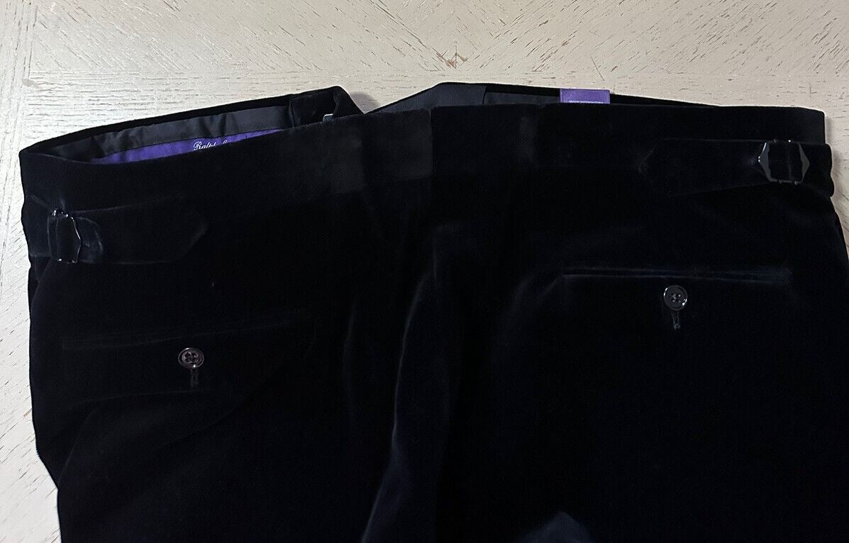 NWT $595 Ralph Lauren Purple Label Men corduroy pants Black 38 US ( 54 Eu ) Ita