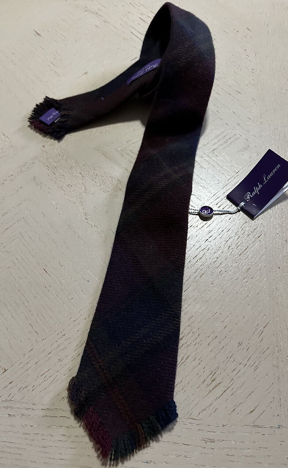 Новый шерстяной галстук Ralph Lauren Purple Label за 269 долларов, красный/мульти, сделано вручную в Италии