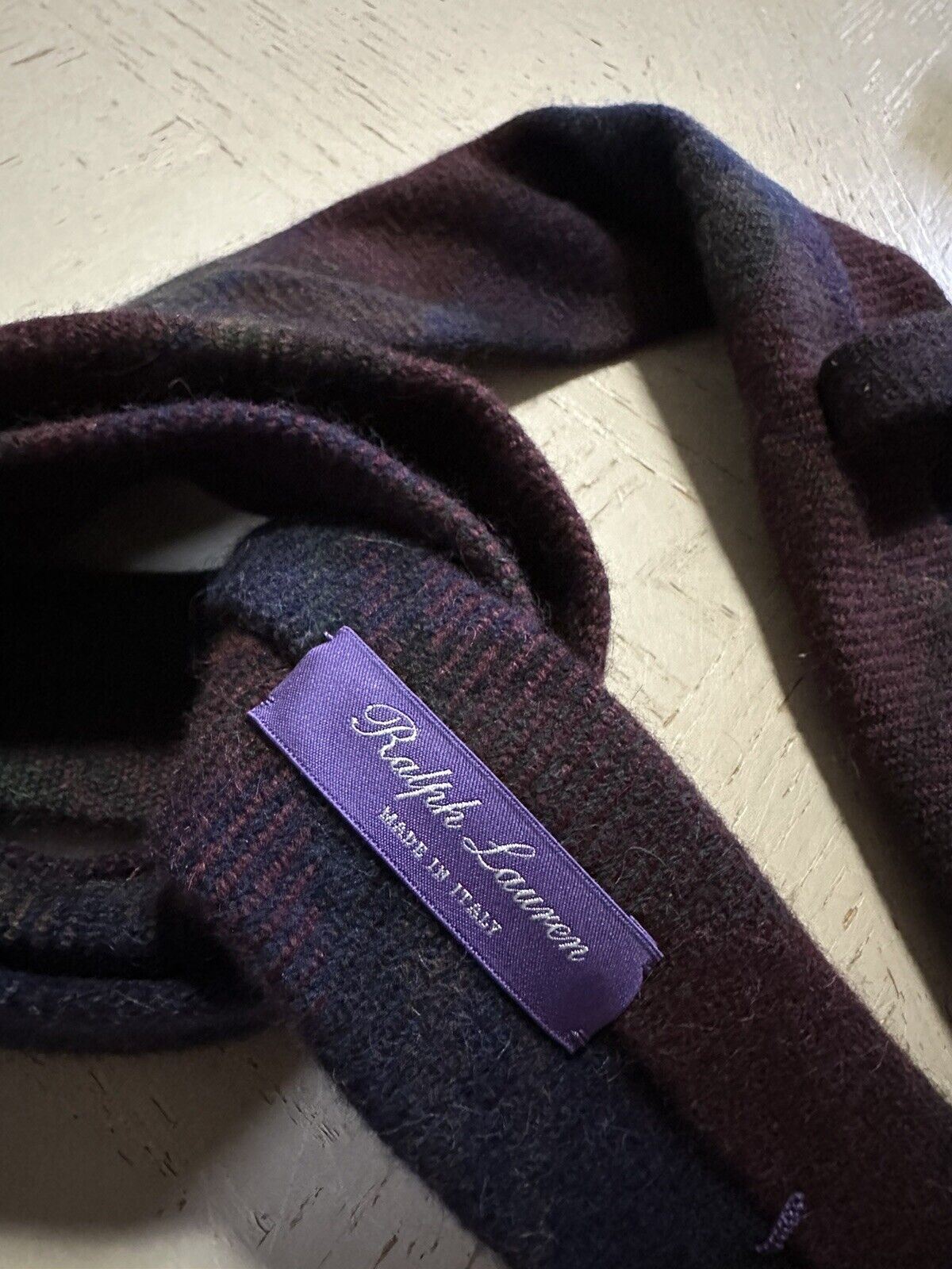 Neu 269 $ Ralph Lauren Purple Label Wollkrawatte Rot/Mehrfarbig Handgefertigt in Italien