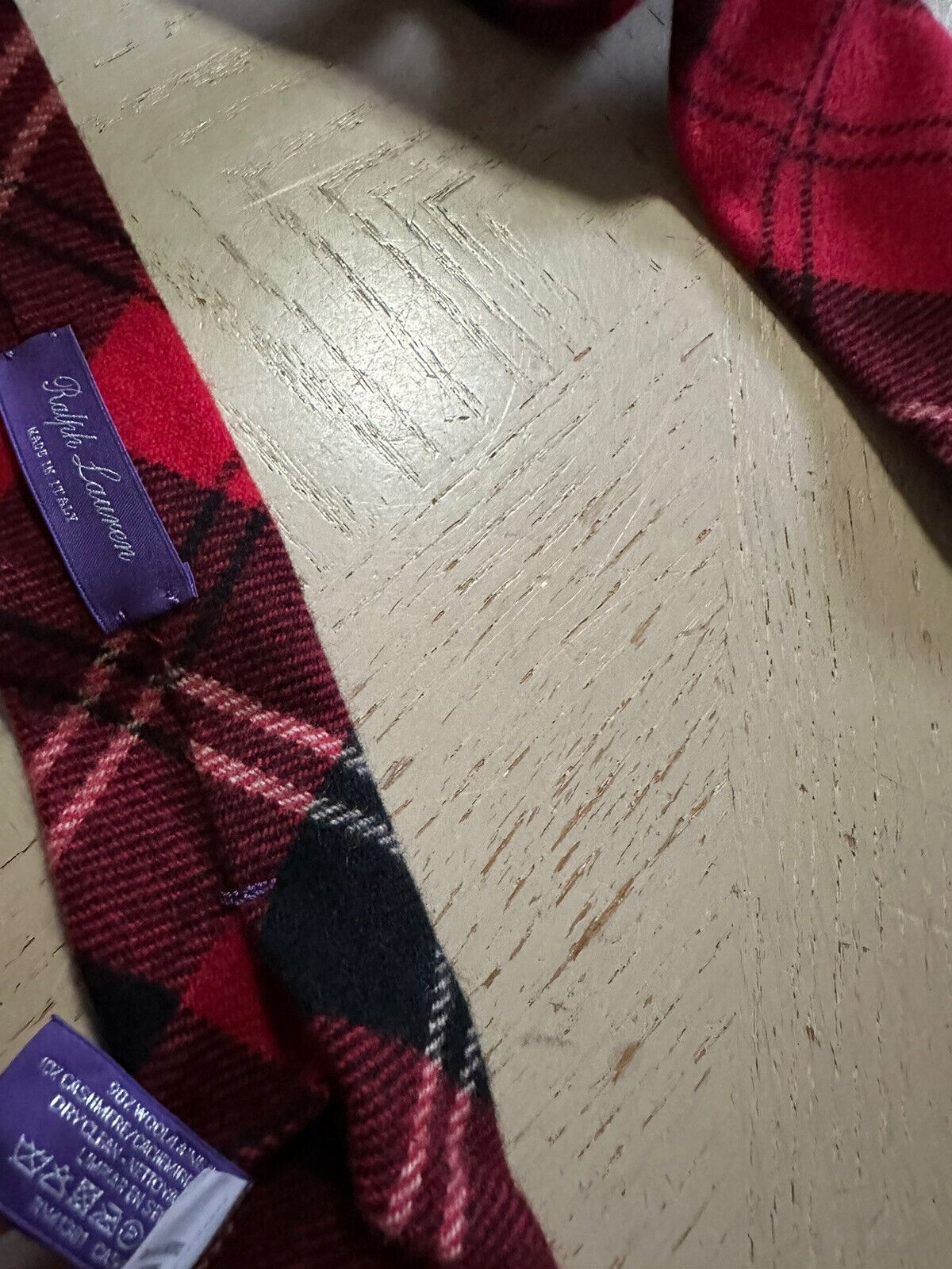 Новый красный галстук с кашемировым воротником Ralph Lauren Purple Label за 265 долларов, сделанный вручную в Италии