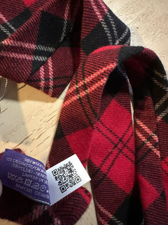 Новый красный галстук с кашемировым воротником Ralph Lauren Purple Label за 265 долларов, сделанный вручную в Италии