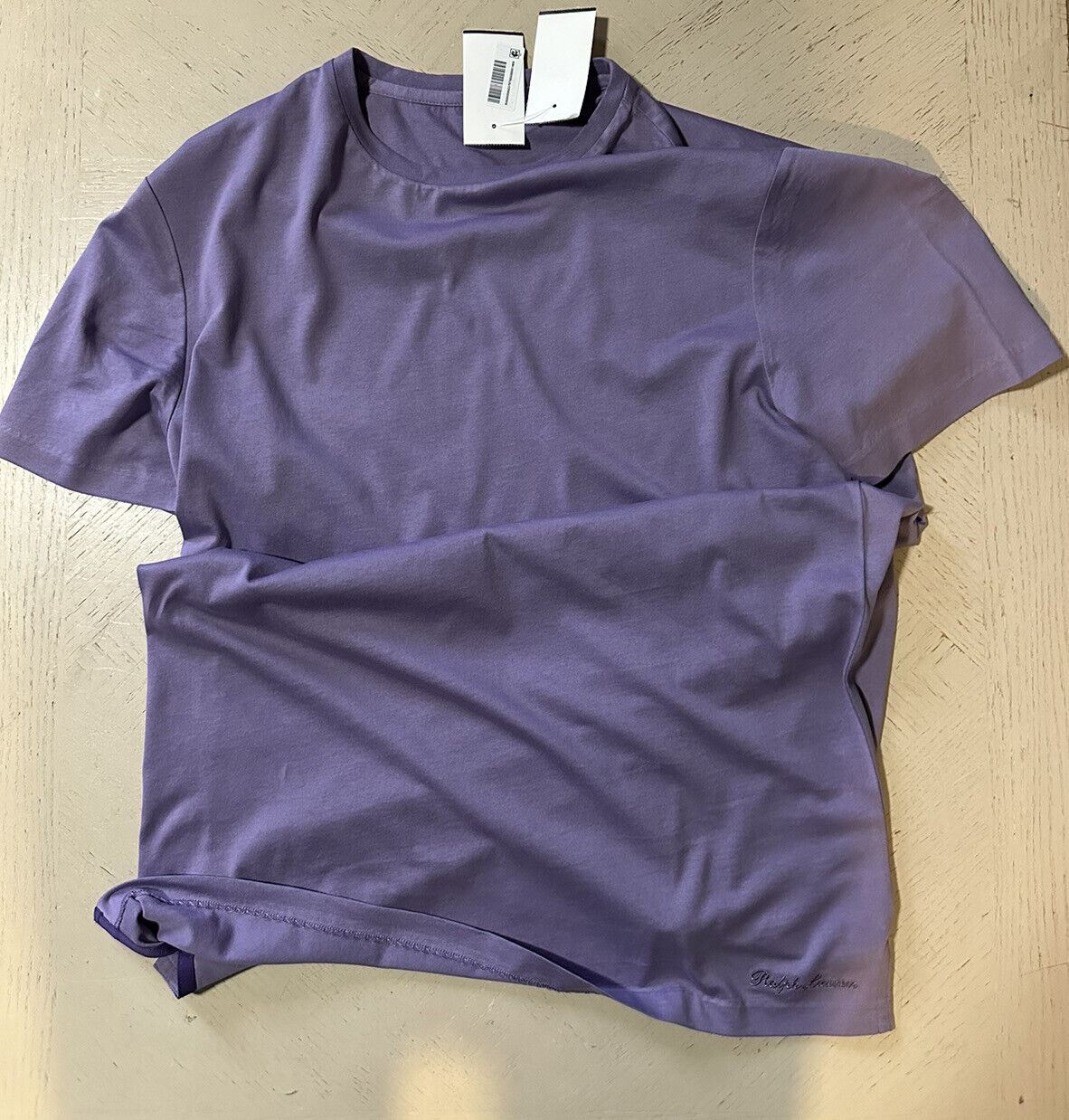 Мужская хлопковая футболка NWT Ralph Lauren Purple Label фиолетовая M