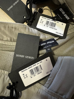 Новый мужской спортивный костюм Giorgio Armani стоимостью 3590 долларов США, цвет Неббия/Серый, 36 США/46 ЕС, Италия