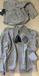 Новый мужской спортивный костюм Giorgio Armani стоимостью 3590 долларов США, цвет Неббия/Серый, 36 США/46 ЕС, Италия