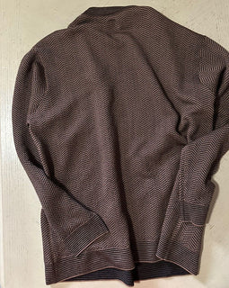 Новый мужской свитер с круглым вырезом от Giorgio Armani, коричневый/черный, 44 US/54 EU (XL) за 1195 долларов США