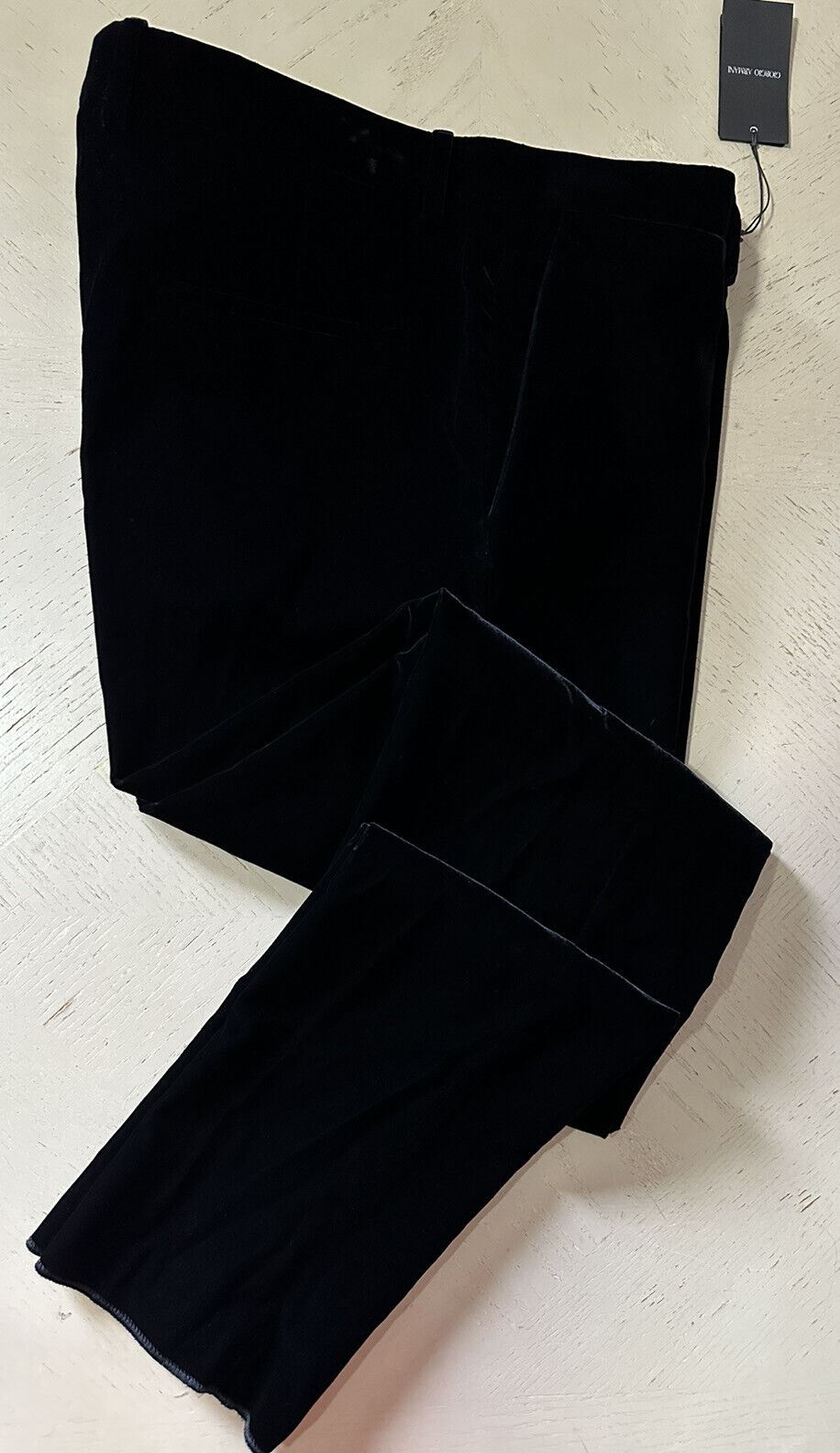 NWT $1195 Giorgio Armani Mens Corduroy Drsss Pants Black 36 US/52 Eu Italy