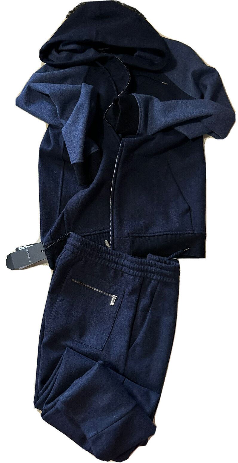 New $7690 Giorgio Armani Men Cashmere Track Suit Color Navy 38 US/48 Eu Italy