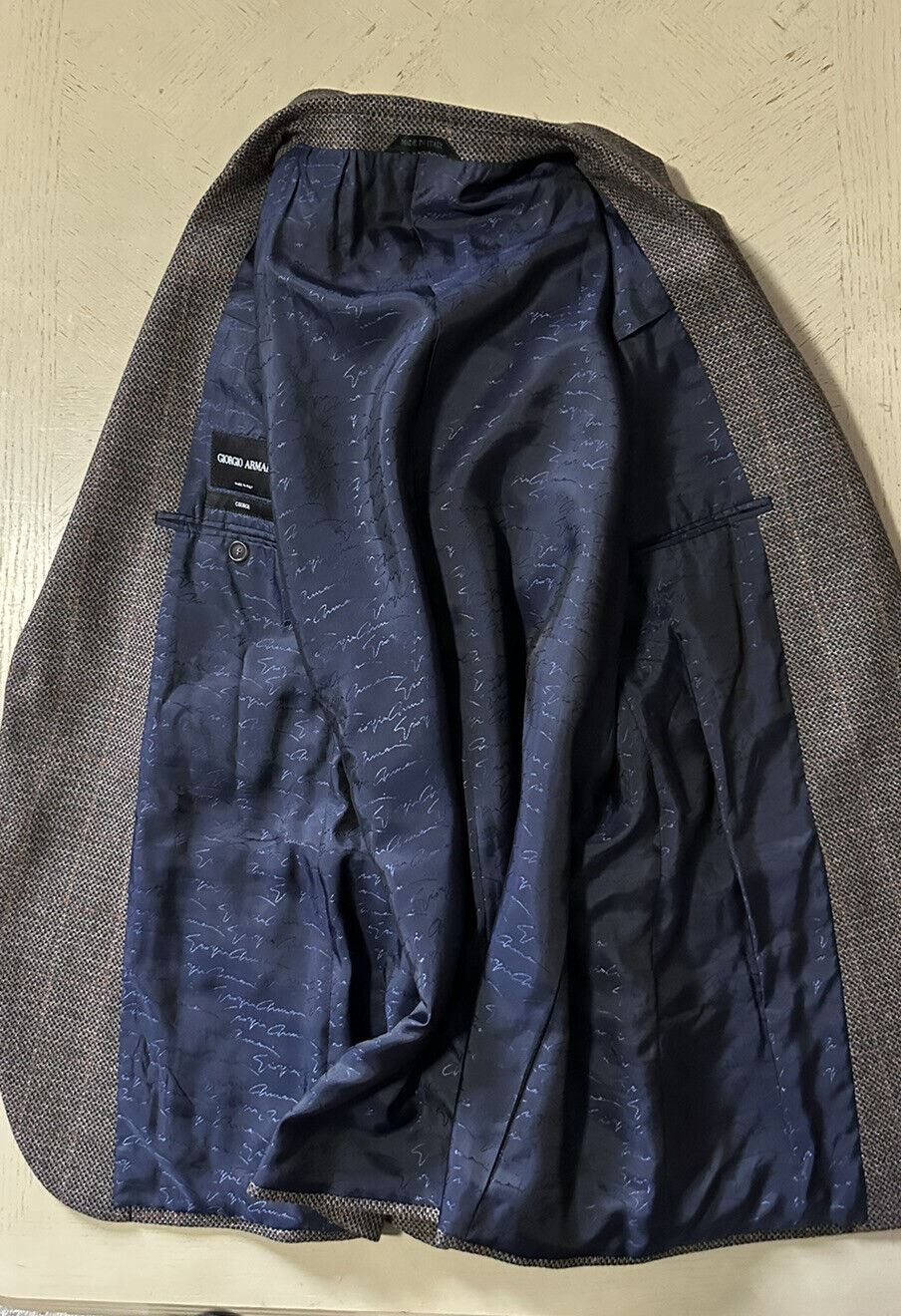 СЗТ 2695 долларов США Giorgio Armani Мужская спортивная куртка в клетку Блейзер Коричневый/Мю. 42 США/52 Е