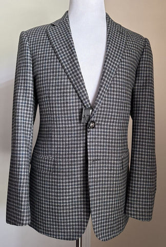 NWT $2395 Giorgio Armani Men Plaid Sport Coat Jacket Blazer Br/Gr/Grin 38 US/48E