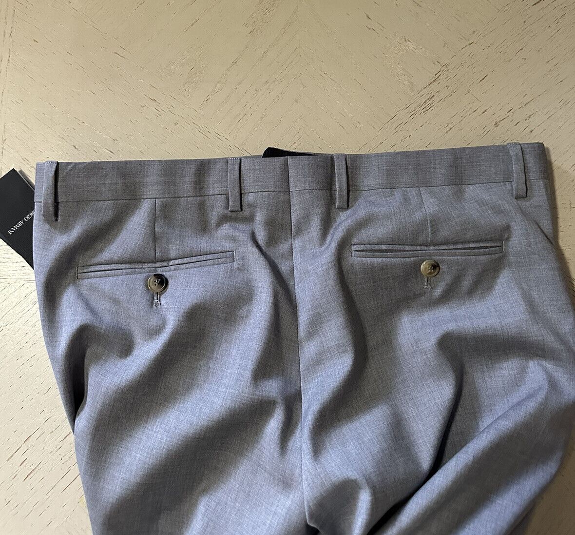 Neu mit Etikett: 825 $ Giorgio Armani Herren Drsss Hose LT Grau 32 US/48 Eu Italien