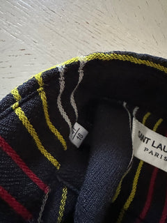 NWT 1190 долларов США Saint Laurent Yves, приталенная шерстяная рубашка в клетку, цвет Черный/Мю 41/16