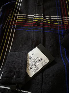 NWT 1190 долларов США Saint Laurent Yves, приталенная шерстяная рубашка в клетку, цвет Черный/Мю 41/16