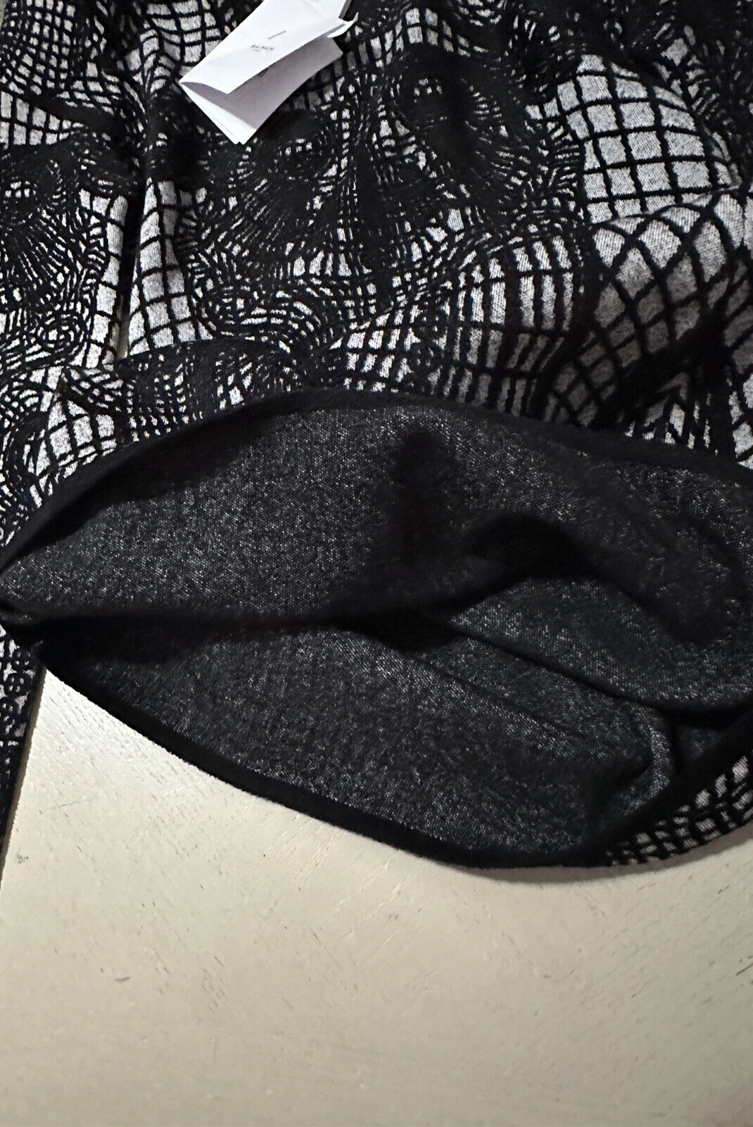 New $3050 Balmain Patterned-Knit Body-Con Minidress Black 44/12 Italy