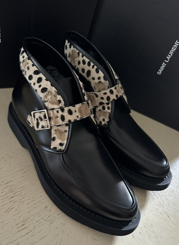 NIB $1145 Saint Laurent Мужские ботинки TEDDY 10 с пряжками BO HELL Черные 9 US/42 E