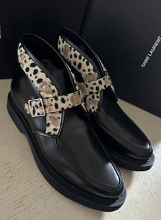 NIB $1145 Saint Laurent Мужские ботинки TEDDY 10 с пряжками BO HELL Черные 9 US/42 E