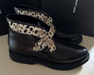 NIB $1145 Saint Laurent Мужские ботинки TEDDY 10 с пряжками BO HELL Черные 9 US/42 E