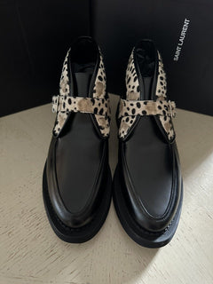 NIB $1145 Saint Laurent Мужские ботинки TEDDY 10 с пряжками BO HELL Черные 9 US/42 E