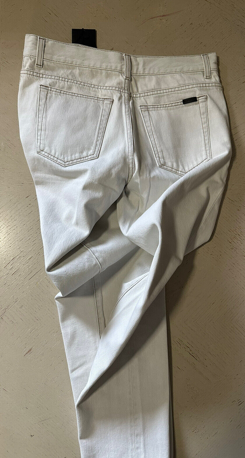 NWT $850 Saint Laurent Men’s Jeans Carrot Pants Gray Off White 30 US Italy