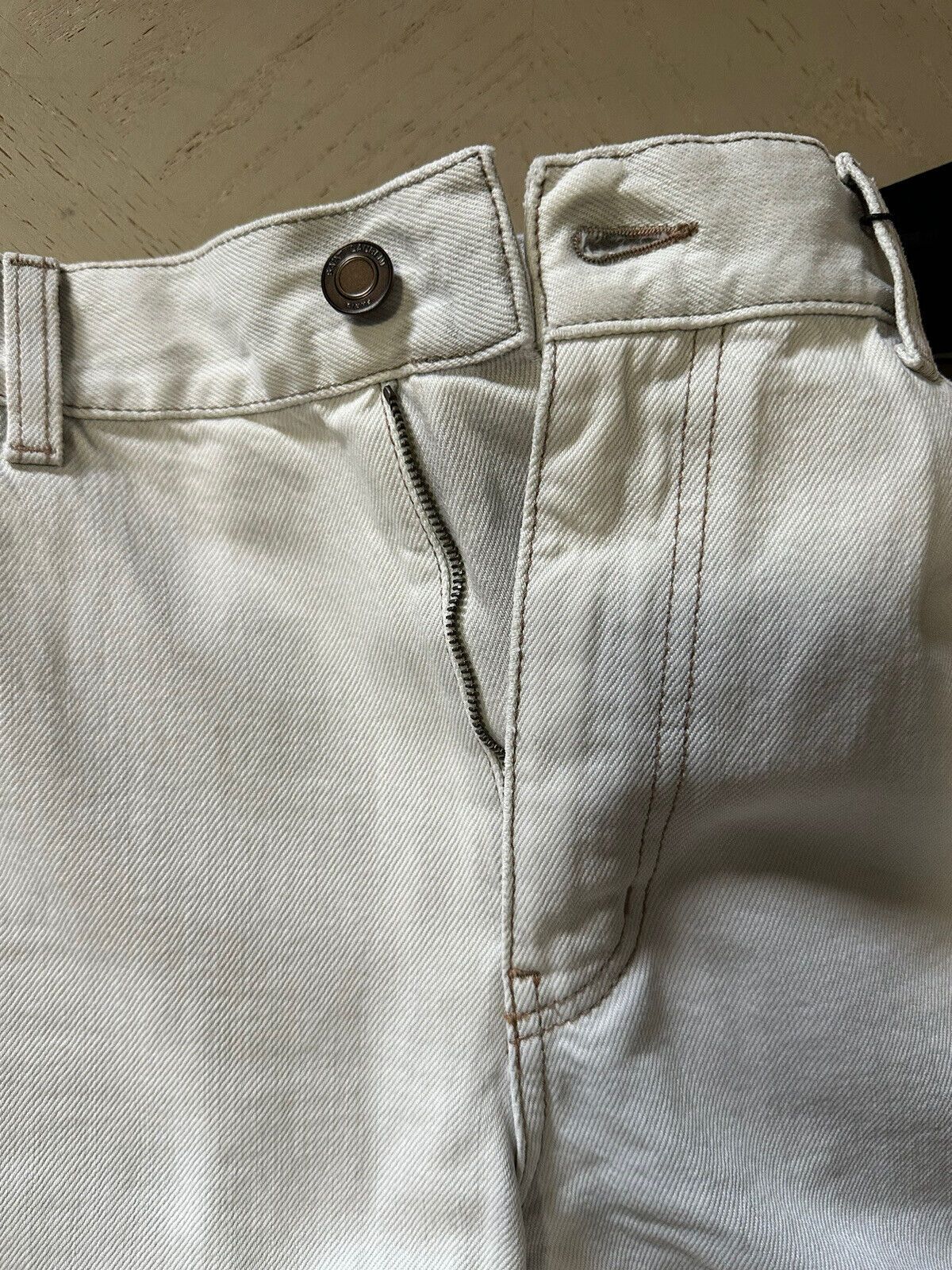 Neu mit Etikett: 850 $ Saint Laurent Herrenjeans Karottenhose Grau Off White 30 US Italien