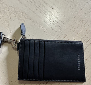 Новый кожаный чехол для визиток с принтом слогана Burberry за 410 долларов, черный, Италия