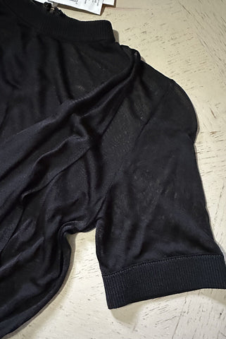 New $2565 Balmain Mesh Wrap Mini Sheath Dress Black Size 34/2 France