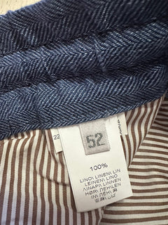 NWT $1575 Brunello Cucinelli Мужские льняные брюки на шнурке Темно-синие 36 США/52 ЕС Италия