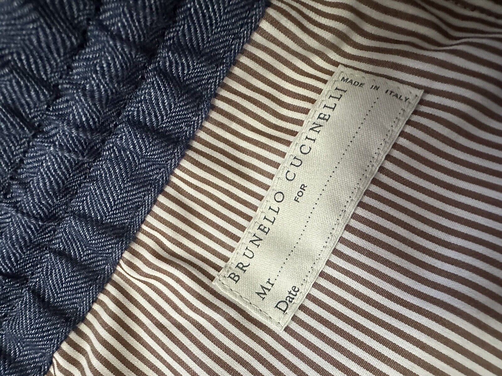 Neu mit Etikett: 1575 $ Brunello Cucinelli Herren-Leinenhose mit Kordelzug, Marineblau, 36 US/ 52 EU, Italien