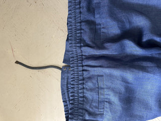 NWT $1575 Brunello Cucinelli Мужские льняные брюки на шнурке Темно-синие 36 США/52 ЕС Италия
