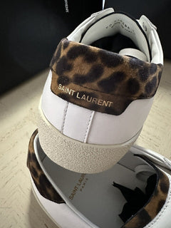 NIB Saint Laurent Мужские кожаные кроссовки белые 12 US/45 EU Италия