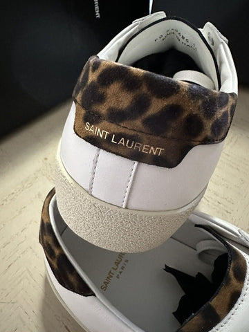 NIB Saint Laurent Herren Leder Top Sneakers Schuhe Weiß 12 US/45 Eu Italien