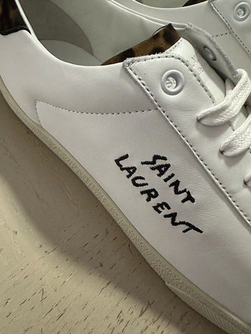 NIB Saint Laurent Herren Leder Top Sneakers Schuhe Weiß 12 US/45 Eu Italien