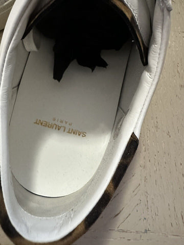 NIB Saint Laurent Herren Leder Top Sneakers Schuhe Weiß 12 US/45 Eu Italien