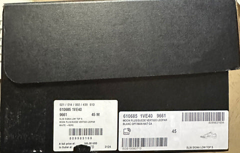 NIB Saint Laurent Herren Leder Top Sneakers Schuhe Weiß 12 US/45 Eu Italien