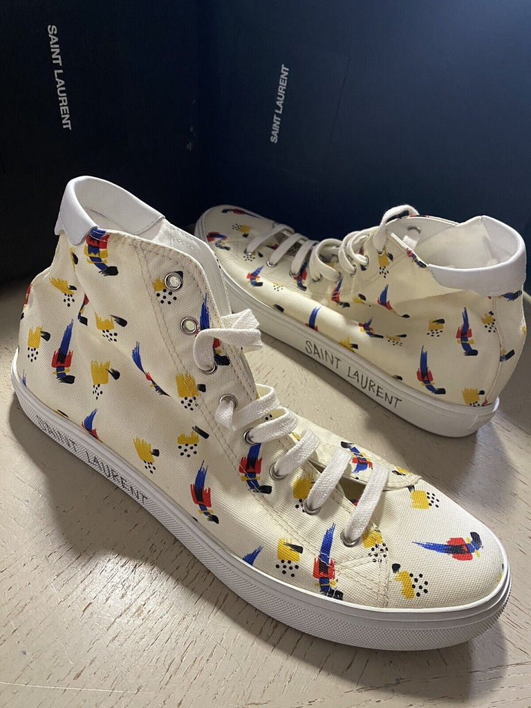 NIB Saint Laurent Мужские кроссовки Menphis из парусины/кожи Off White 9 US/42 EU