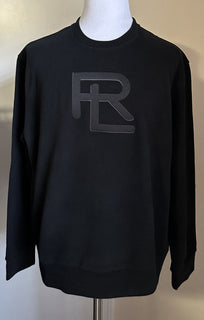 NWT Ralph Lauren Purple Label RL Принт Мужской пуловер Свитер Черный XL Италия