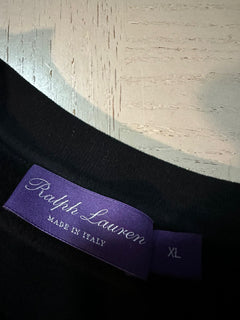 NWT Ralph Lauren Purple Label RL Принт Мужской пуловер Свитер Черный XL Италия