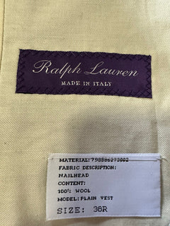 New $995 Ralph Lauren Purple Label Men Vest DK Gray 38R US/48R Eu Italy