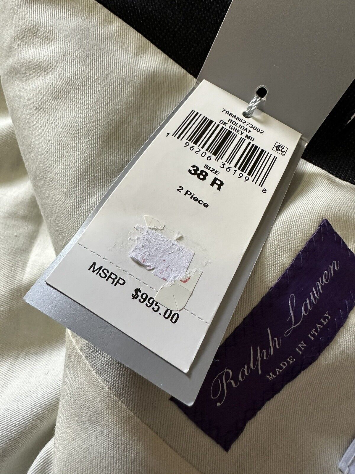 Neu $995 Ralph Lauren Purple Label Herrenweste DK Grau 38R US/48R Eu Italien