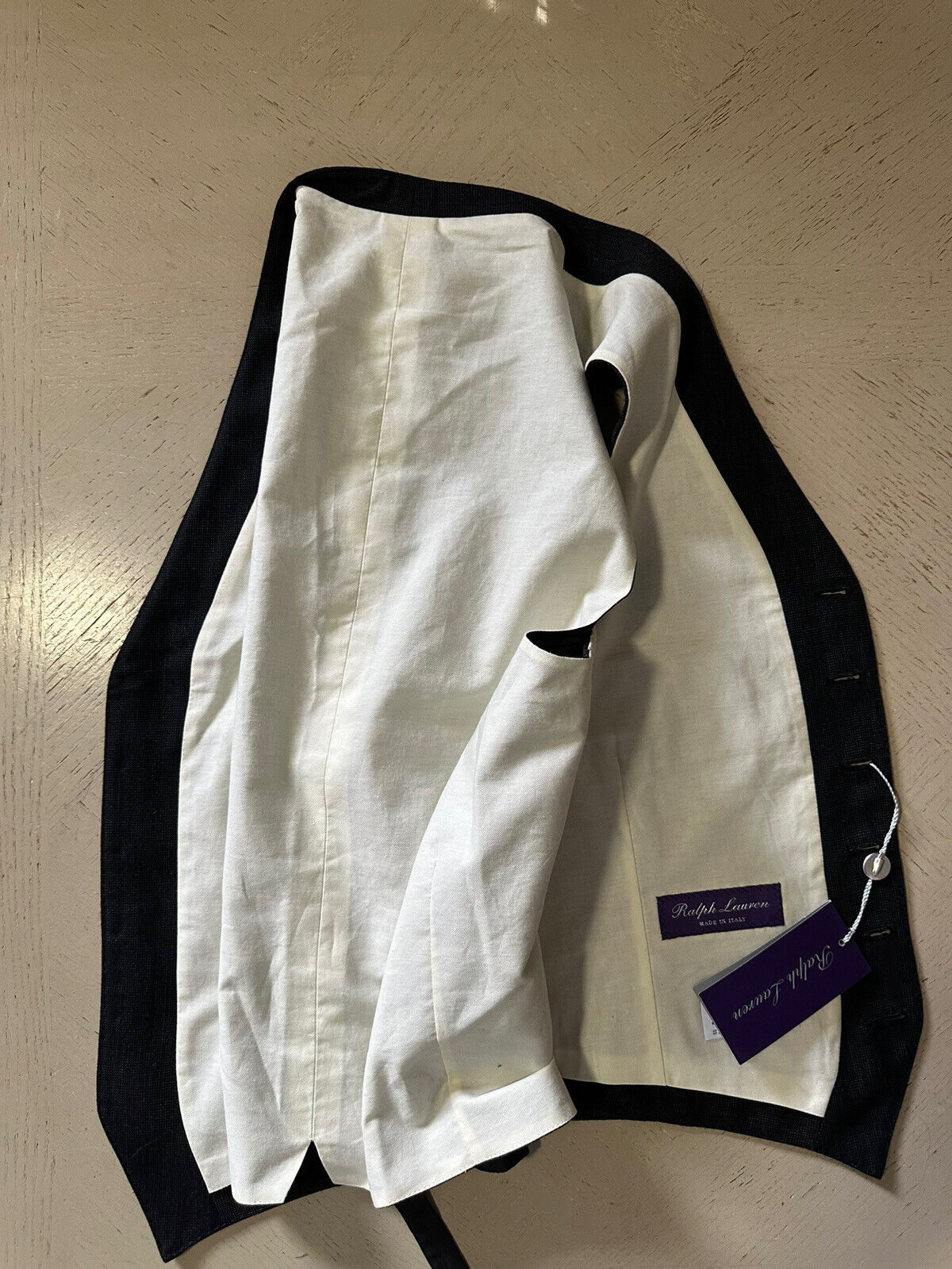 New $995 Ralph Lauren Purple Label Men Vest DK Gray 44R US/54R Eu Italy