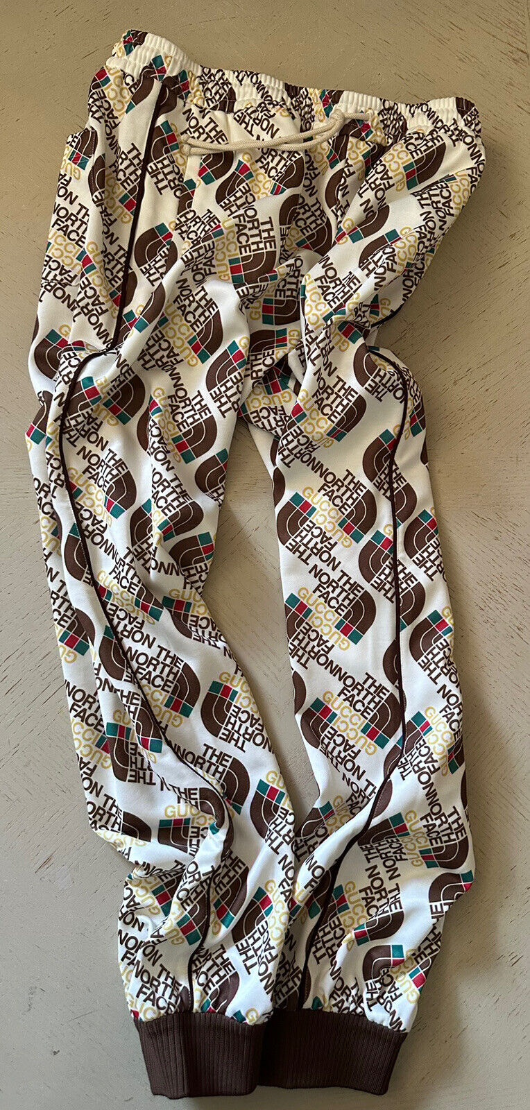 New $1530 Gucci Men’s Track Pants Brown/Multicolor Size L Made in Italy