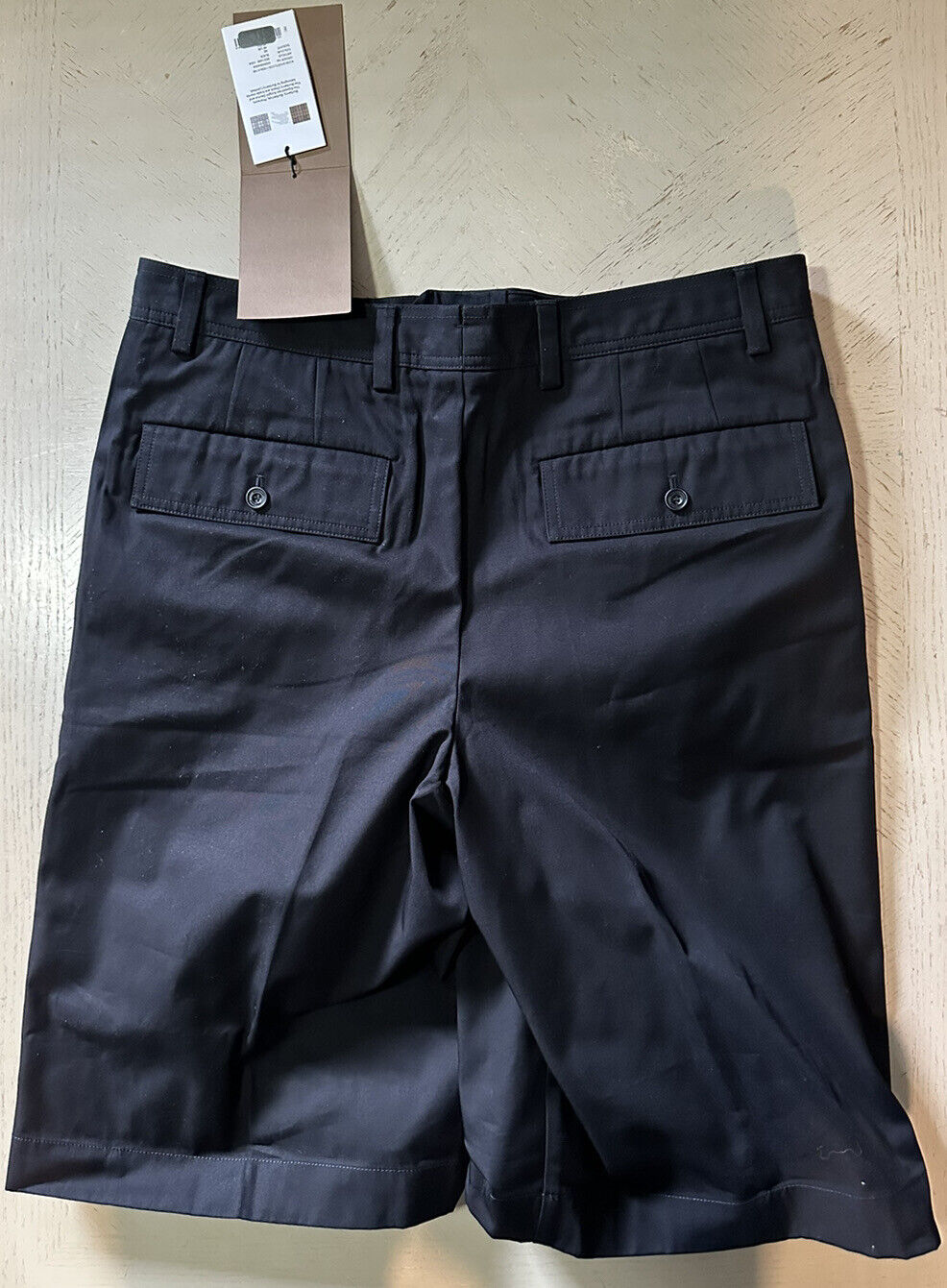 NWT Burberry Men’s Pleated Twill Shorts Pants Black Size 50 Eu