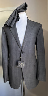 Новый мужской костюм Corneliani в серую полоску за 2650 долларов 44R США/56R ЕС Италия