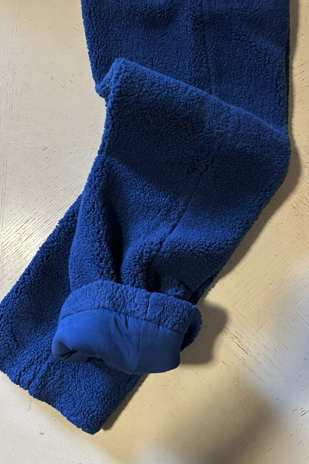 New $1450  Fendi Men’s Pantalone Wool Teddy Pants Blue 32 US/48 Eu Iraly