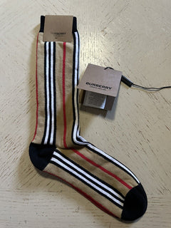 Детские носки NWT Burberry Iconic Stripe Цвет: АРХИВНЫЙ БЕЖЕВЫЙ Размер L ( 14-16 )