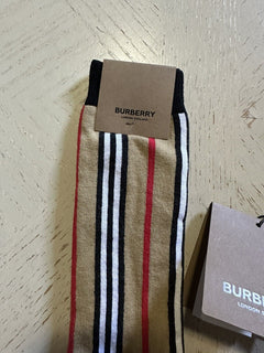 Детские носки NWT Burberry Iconic Stripe Цвет: АРХИВНЫЙ БЕЖЕВЫЙ Размер L ( 14-16 )