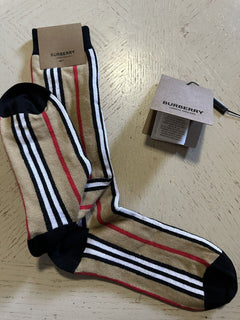 Детские носки NWT Burberry Iconic Stripe Цвет: АРХИВНЫЙ БЕЖЕВЫЙ Размер L ( 14-16 )
