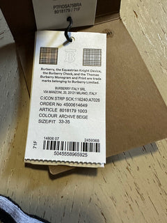 Детские носки NWT Burberry Iconic Stripe Цвет: АРХИВНЫЙ БЕЖЕВЫЙ Размер L ( 14-16 )