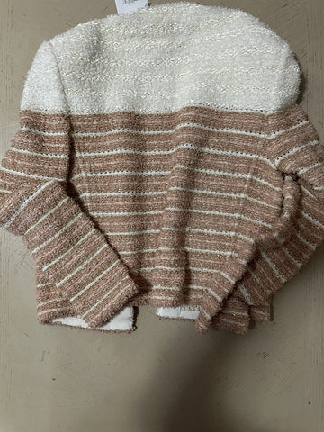 Новый твидовый жакет Balmain в полоску с эффектом металлик, бежевый/мульти, $2795, 44/12, Франция