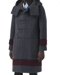 Новое мужское шерстяное пальто оверсайз с капюшоном Burberry за 3550 долларов DARK CHARCOAL 38 US/48 EU